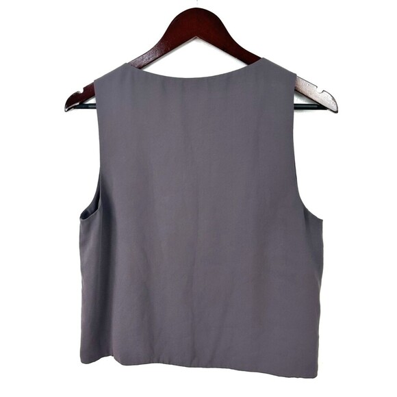 Aritzia Babaton Murphy Blouse Women Sleeveless Tank VNeck Dusty Gray Sz M 1131U1 - Picture 6 of 10